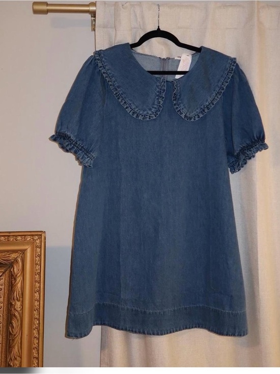Day + Moon Dresses & Skirts - Denim Dress with Peter Pan Collar